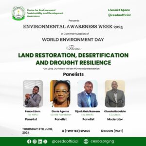 Flyer for WED 2024 Twitter Series on Land Restoration, Desertification and Drought Resilience